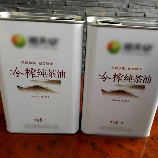 湖南山茶油鐵罐包裝設計