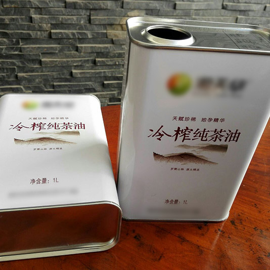 湖南山茶油鐵罐包裝設計